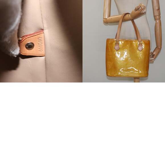 LOUIS VUITTON Monogram Vernis Houston Hand Bag Beige M91004 - Picture 13 of 13